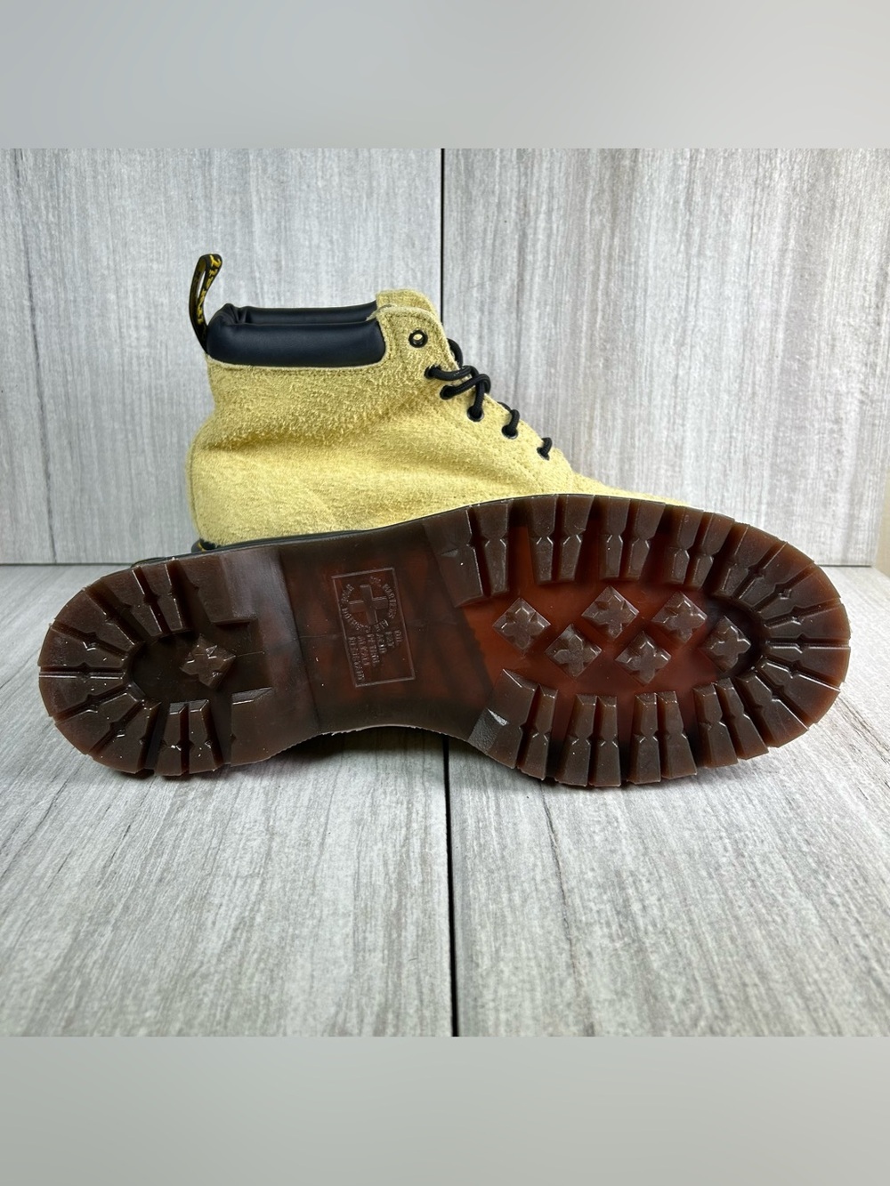 NEW Dr. Martens Docs 939 Ben Yellow Suede Lace-Up Combat Boots Men’s Size 12 - Picture 8 of 10